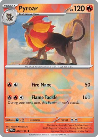 Pyroar (Poke Ball Pattern) 016/131  - Holofoil SV Prismatic Evolutions - Uncommon