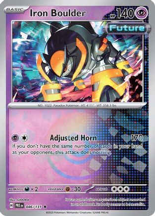 Iron Boulder (Poke Ball Pattern) 046/131  - Holofoil SV Prismatic Evolutions - Rare