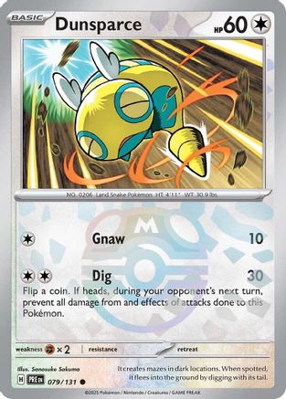 Dunsparce (Master Ball Pattern) 079/131  - Holofoil SV Prismatic Evolutions - Common