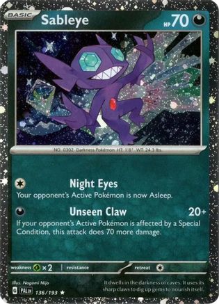 Sableye (Cosmos Holo) 136/193  - Holofoil Miscellaneous Cards & Products - Rare