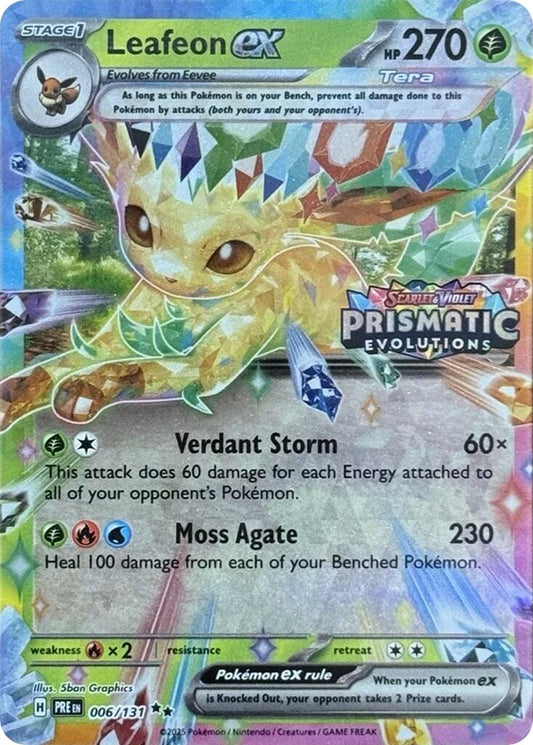 Leafeon ex 006/131 - Prismatic Evolutions Surprise Box Promo (Sealed)