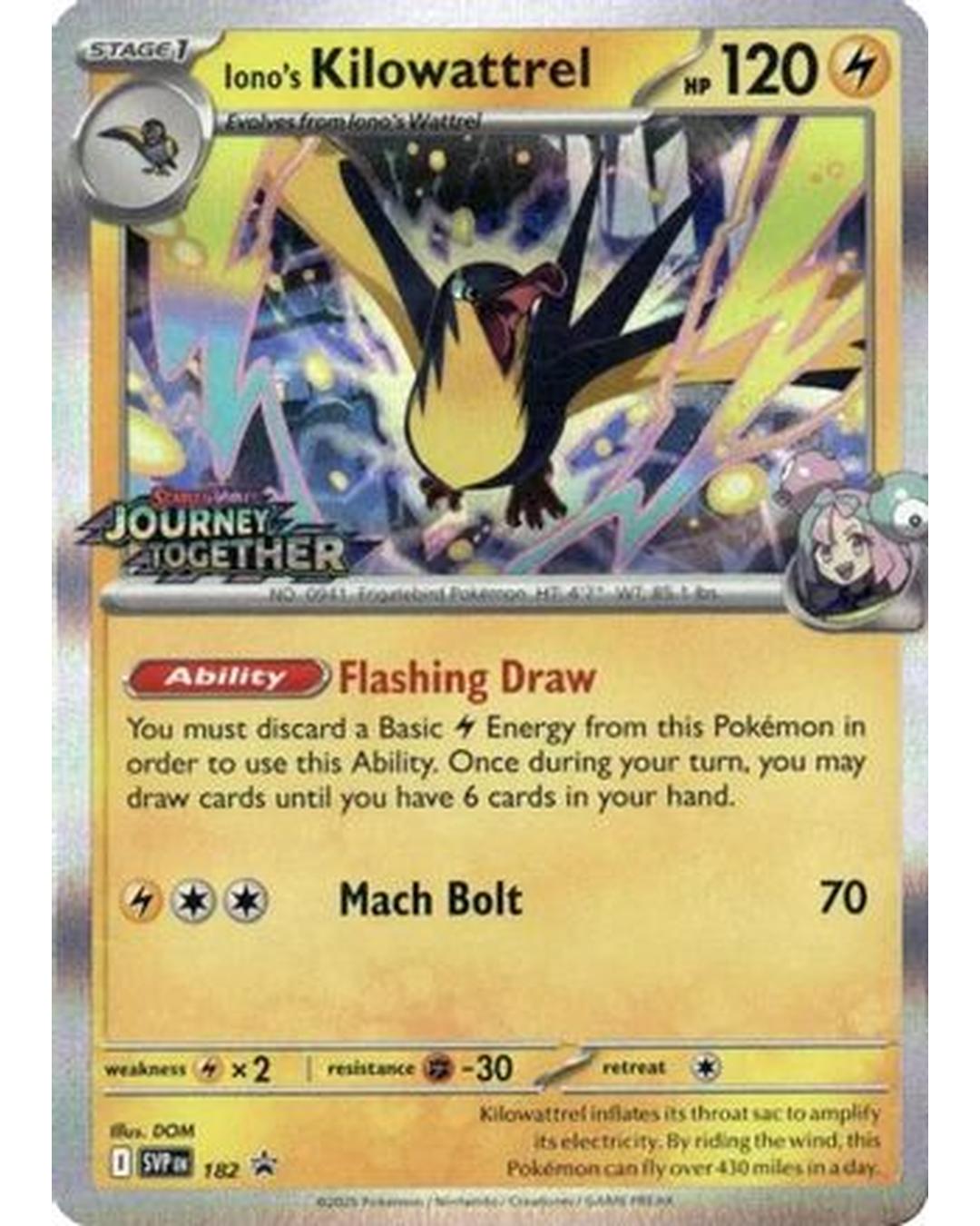 Iono's Kilowattrel 182  - Holofoil SV Scarlet & Violet Promo Cards - Promo