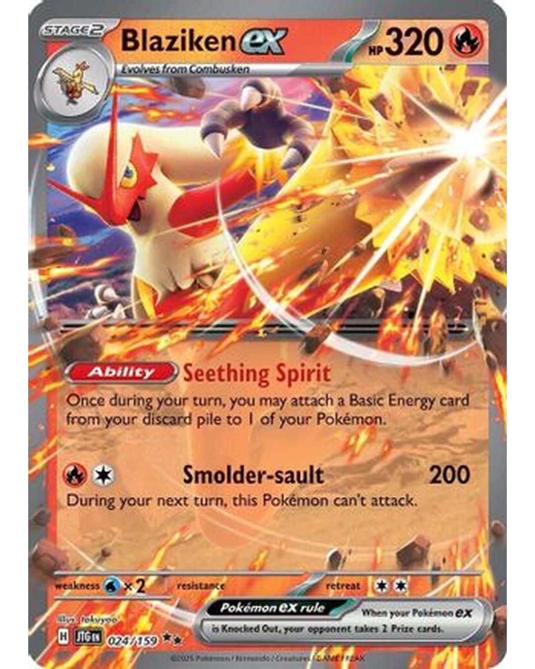 Blaziken ex 024/159  - Holofoil SV09 Journey Together - Double Rare