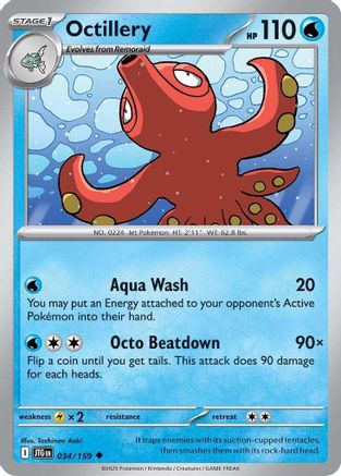 Octillery 034/159  - Reverse Holofoil SV09 Journey Together - Uncommon