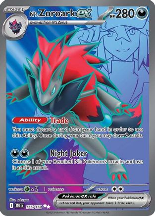 N's Zoroark ex 175/159  - Holofoil SV09 Journey Together - Ultra Rare