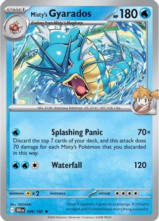 Misty's Gyarados 049/182  - Reverse Holofoil SV10 Destined Rivals - Rare