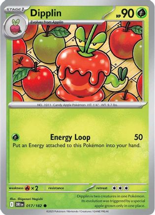 Dipplin 017/182  - Reverse Holofoil SV10 Destined Rivals - Common