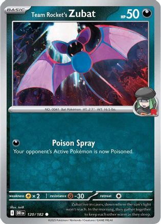 Team Rocket's Zubat 120/182  SV10 Destined Rivals - Common