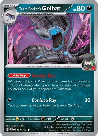 Team Rocket's Golbat 121/182  SV10 Destined Rivals - Uncommon