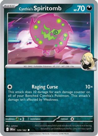 Cynthia's Spiritomb 129/182  SV10 Destined Rivals - Uncommon
