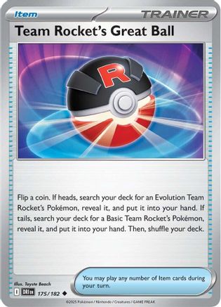 Team Rocket's Great Ball 175/182  SV10 Destined Rivals - Uncommon