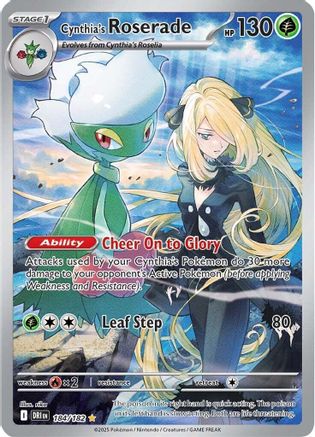 Cynthia's Roserade 184/182  - Holofoil SV10 Destined Rivals - Illustration Rare