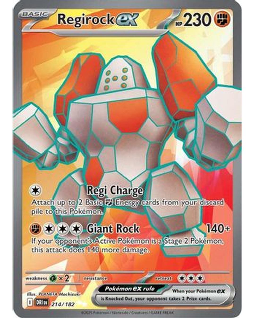 Regirock ex 214/182  - Holofoil SV10 Destined Rivals - Ultra Rare