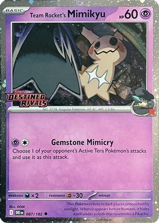 Team Rocket's Mimikyu (Prerelease) 087  - Holofoil Miscellaneous Cards & Products - Uncommon