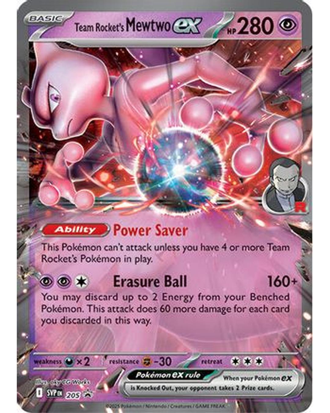 Team Rocket's Mewtwo ex 205  - Holofoil SV Scarlet & Violet Promo Cards - Promo