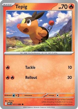 Tepig 011/086  SV White Flare - Common