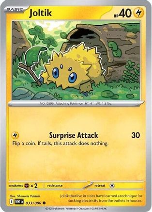 Joltik 033/086  - Reverse Holofoil SV White Flare - Common