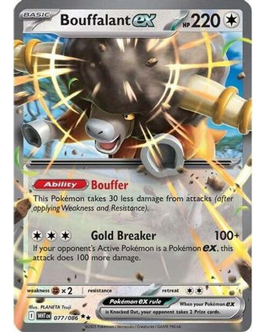Bouffalant ex 077/086  - Holofoil SV White Flare - Double Rare