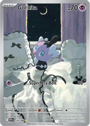 Gothita 124/086  - Holofoil SV White Flare - Illustration Rare