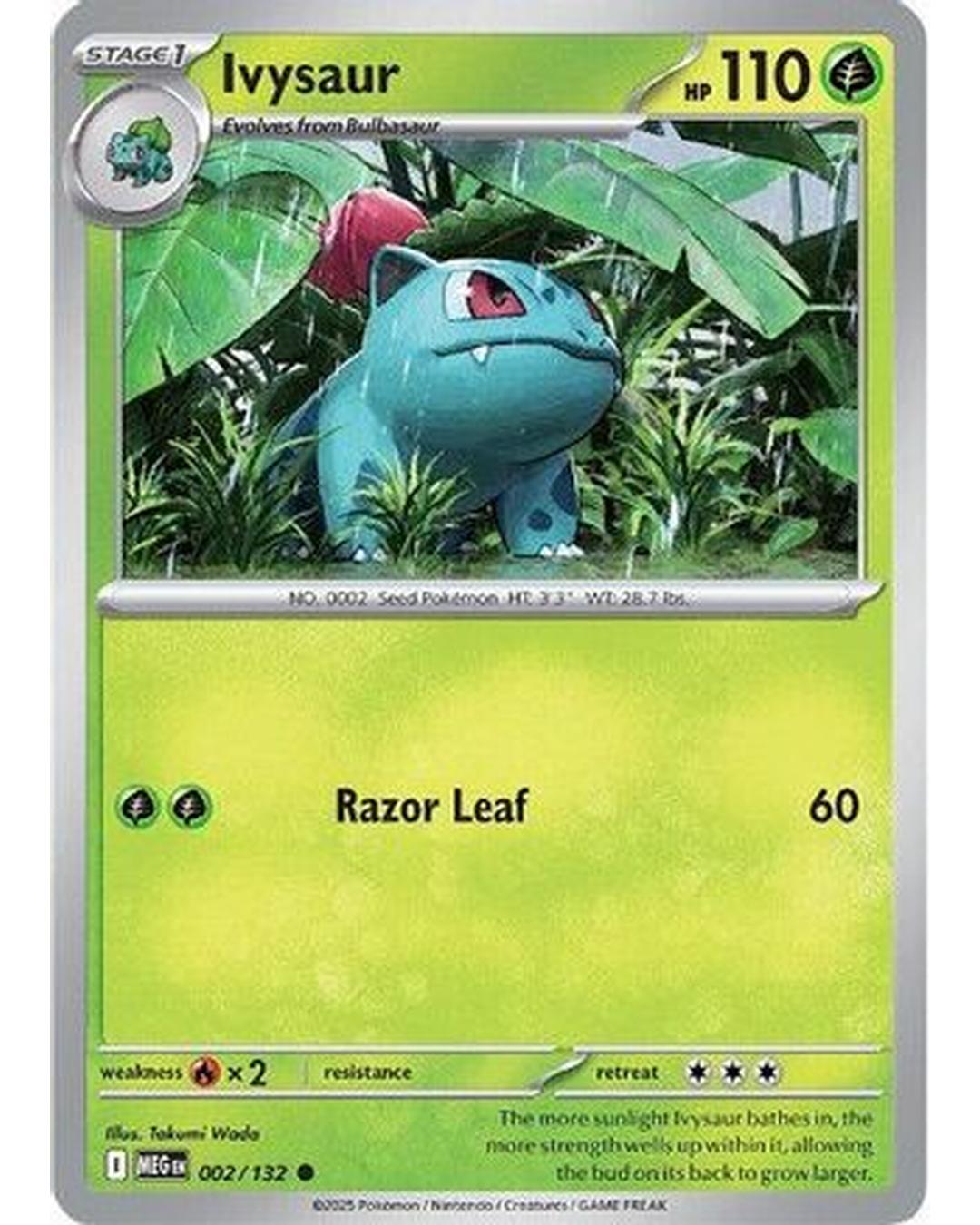 Ivysaur 002/132  - Reverse Holofoil ME01 Mega Evolution - Common