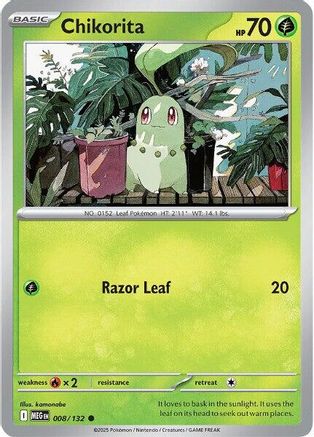 Chikorita 008  ME01 Mega Evolution - Common