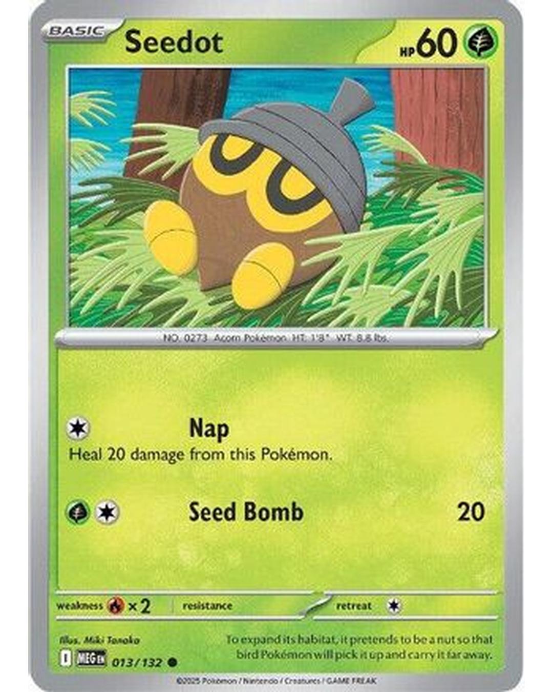 Seedot 013/132  - Reverse Holofoil ME01 Mega Evolution - Common