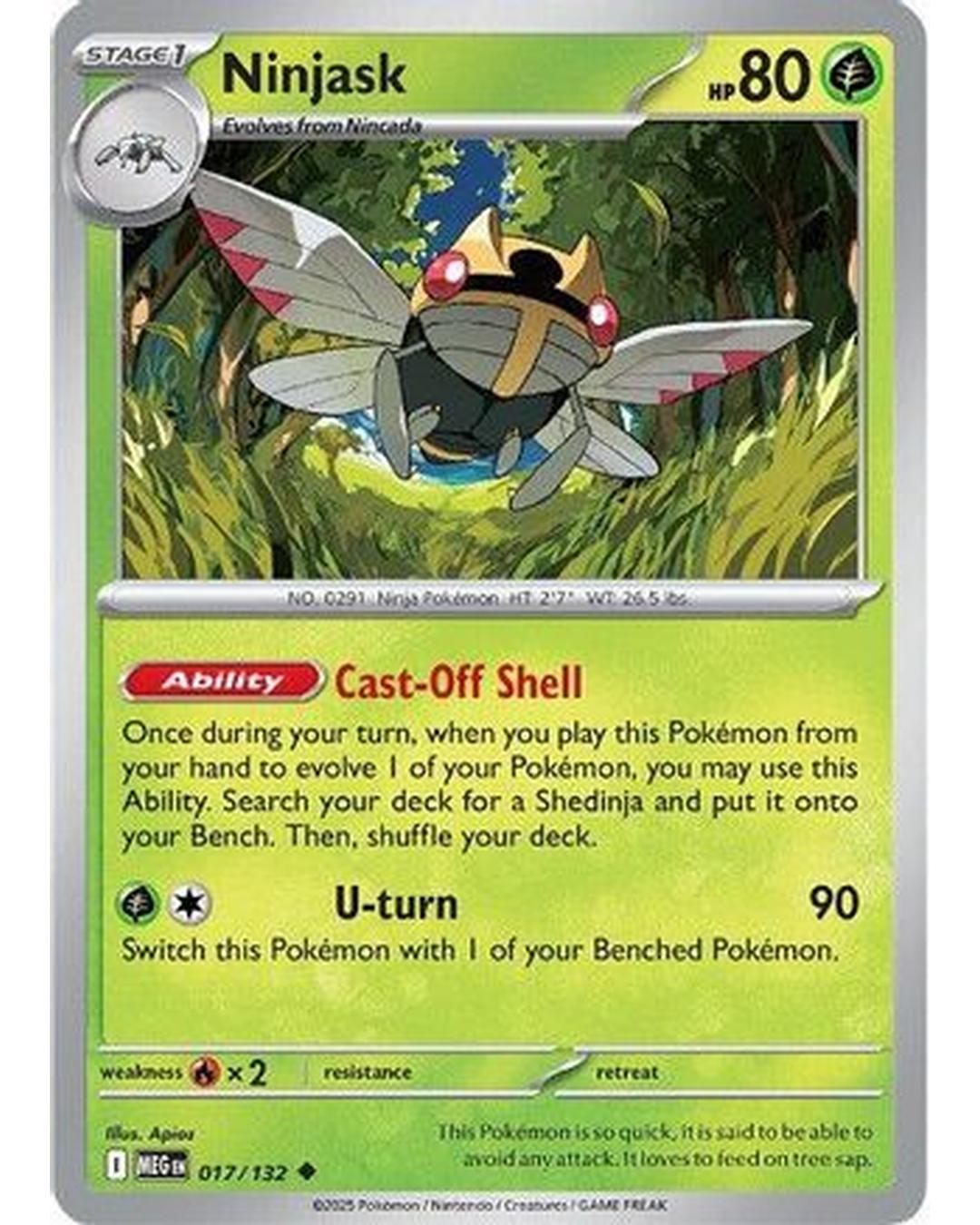 Ninjask 017/132  ME01 Mega Evolution - Uncommon