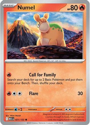 Numel 021  - Reverse Holofoil ME01 Mega Evolution - Common