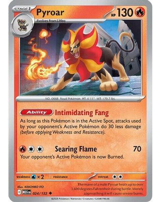 Pyroar 024/132  ME01 Mega Evolution - Uncommon