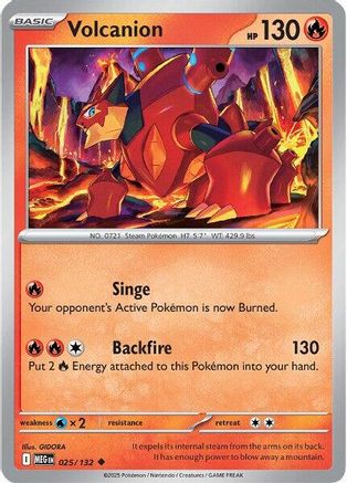 Volcanion 025  - Reverse Holofoil ME01 Mega Evolution - Uncommon