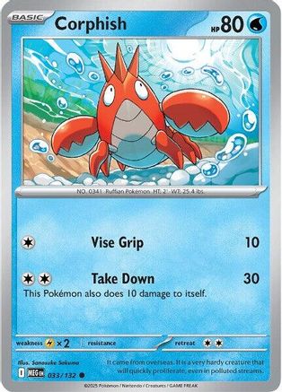 Corphish 033  - Reverse Holofoil ME01 Mega Evolution - Common