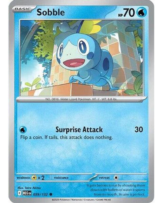 Sobble 039/132  - Reverse Holofoil ME01 Mega Evolution - Common