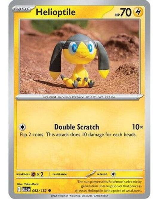 Helioptile 052/132  - Reverse Holofoil ME01 Mega Evolution - Common