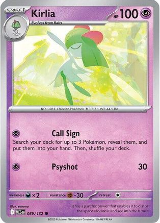 Kirlia 059  - Reverse Holofoil ME01 Mega Evolution - Common