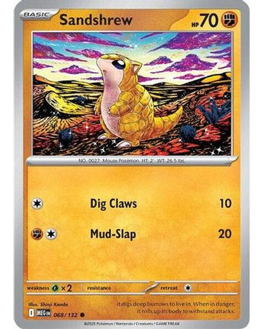 Sandshrew 068/132  - Reverse Holofoil ME01 Mega Evolution - Common