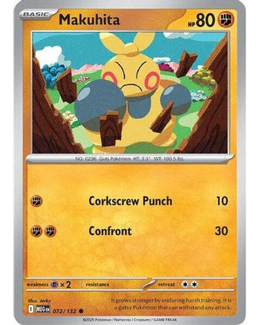 Makuhita 072/132  - Reverse Holofoil ME01 Mega Evolution - Common