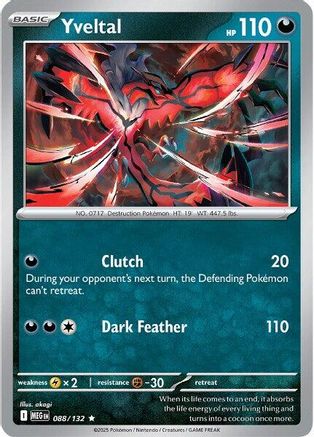 Yveltal 088  - Holofoil ME01 Mega Evolution - Rare
