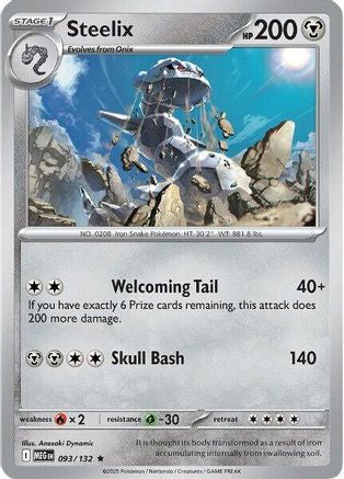 Steelix 093/132  - Holofoil ME01 Mega Evolution - Rare