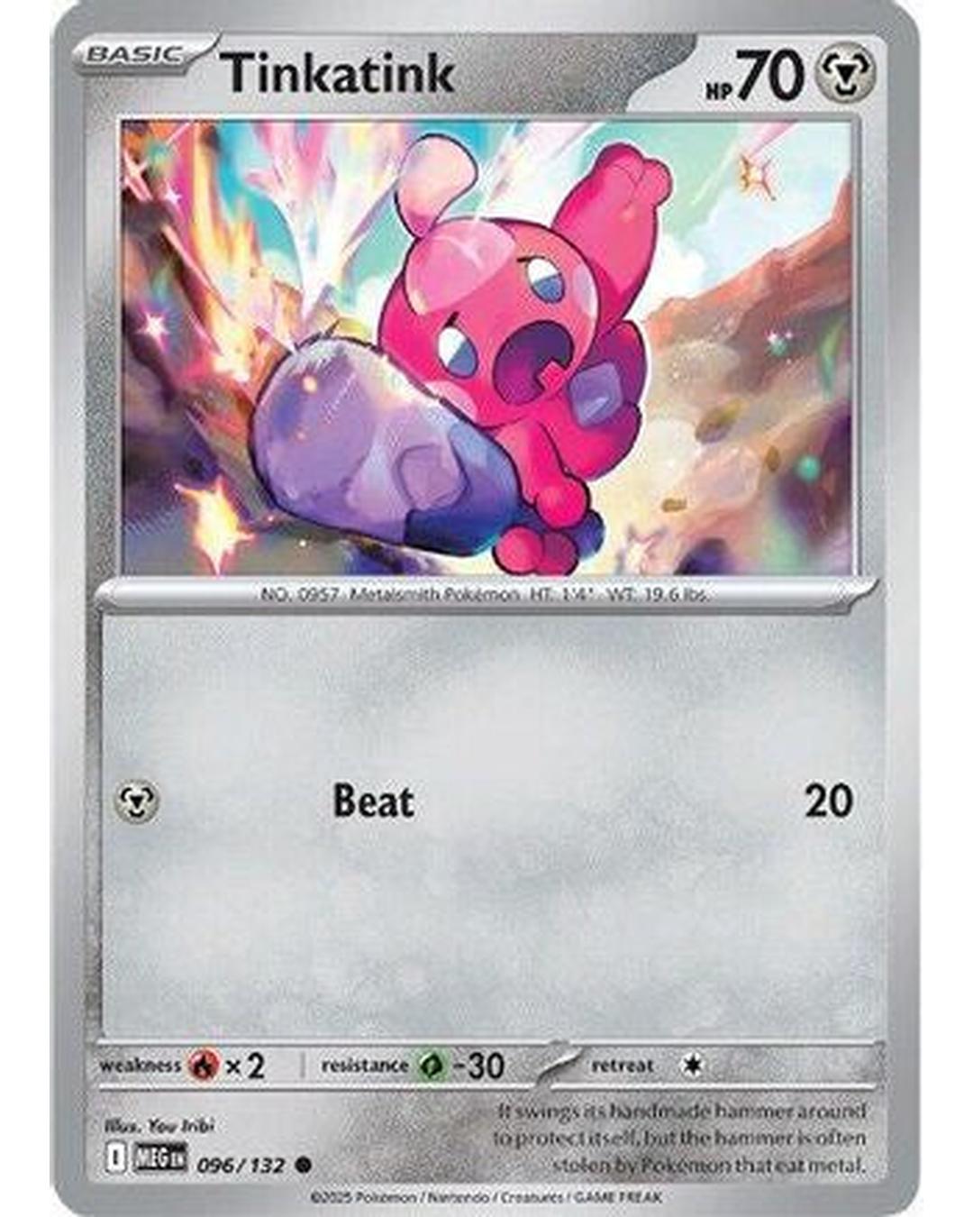 Tinkatink 096/132  - Reverse Holofoil ME01 Mega Evolution - Common