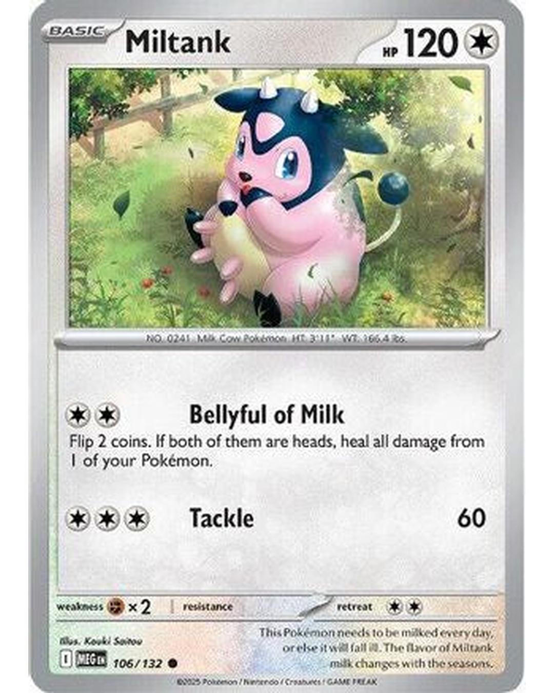 Miltank 106/132  - Reverse Holofoil ME01 Mega Evolution - Common