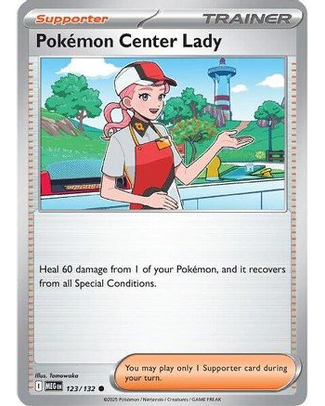 Pokemon Center Lady 123/132  ME01 Mega Evolution - Common