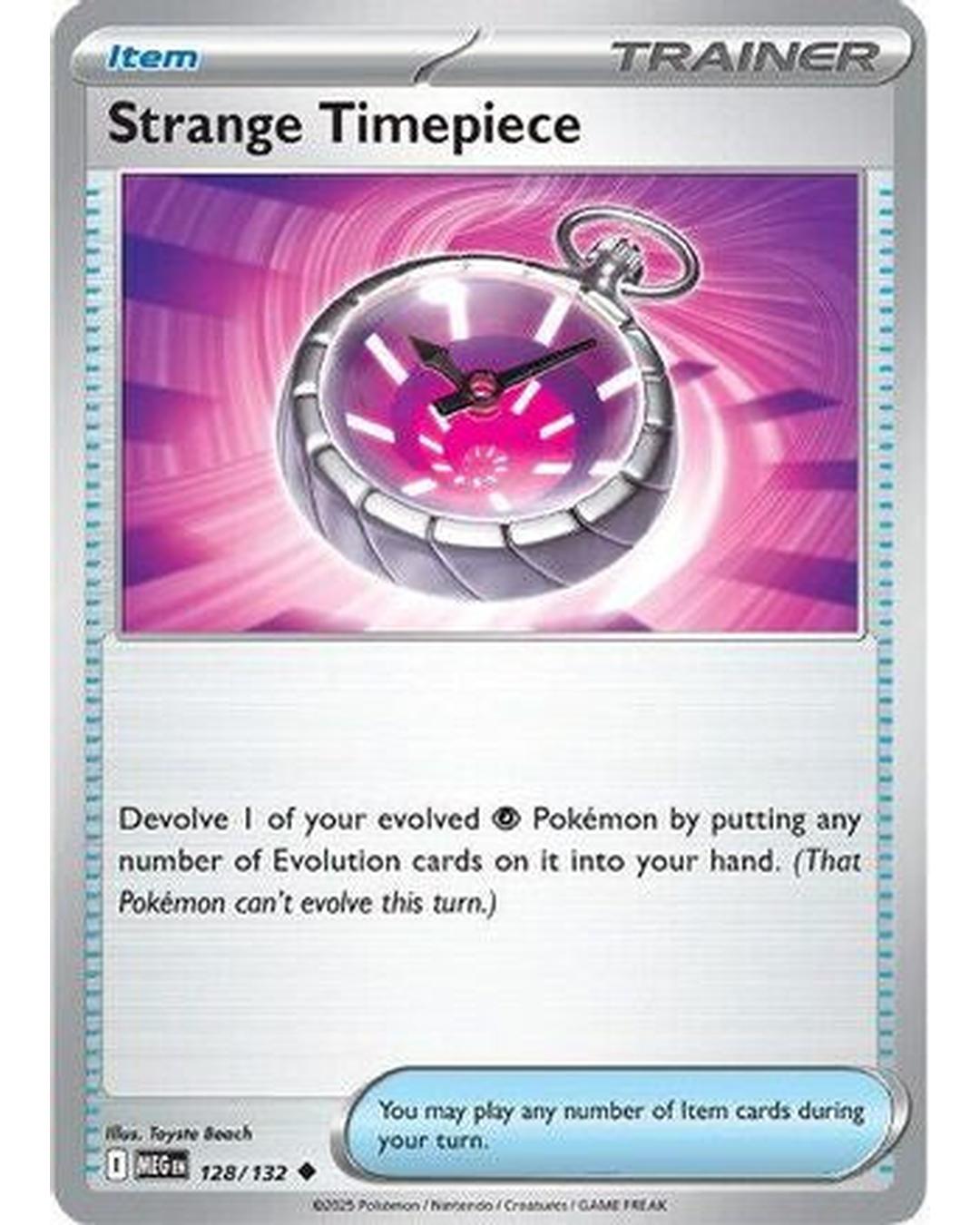 Strange Timepiece 128/132  - Reverse Holofoil ME01 Mega Evolution - Uncommon