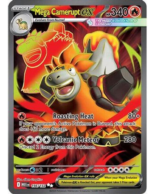 Mega Camerupt ex 156/132  - Holofoil ME01 Mega Evolution - Ultra Rare