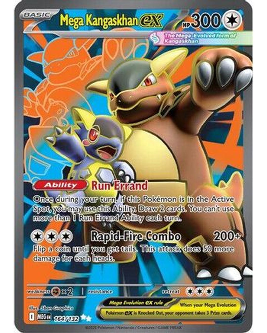 Mega Kangaskhan ex 164/132  - Holofoil ME01 Mega Evolution - Ultra Rare