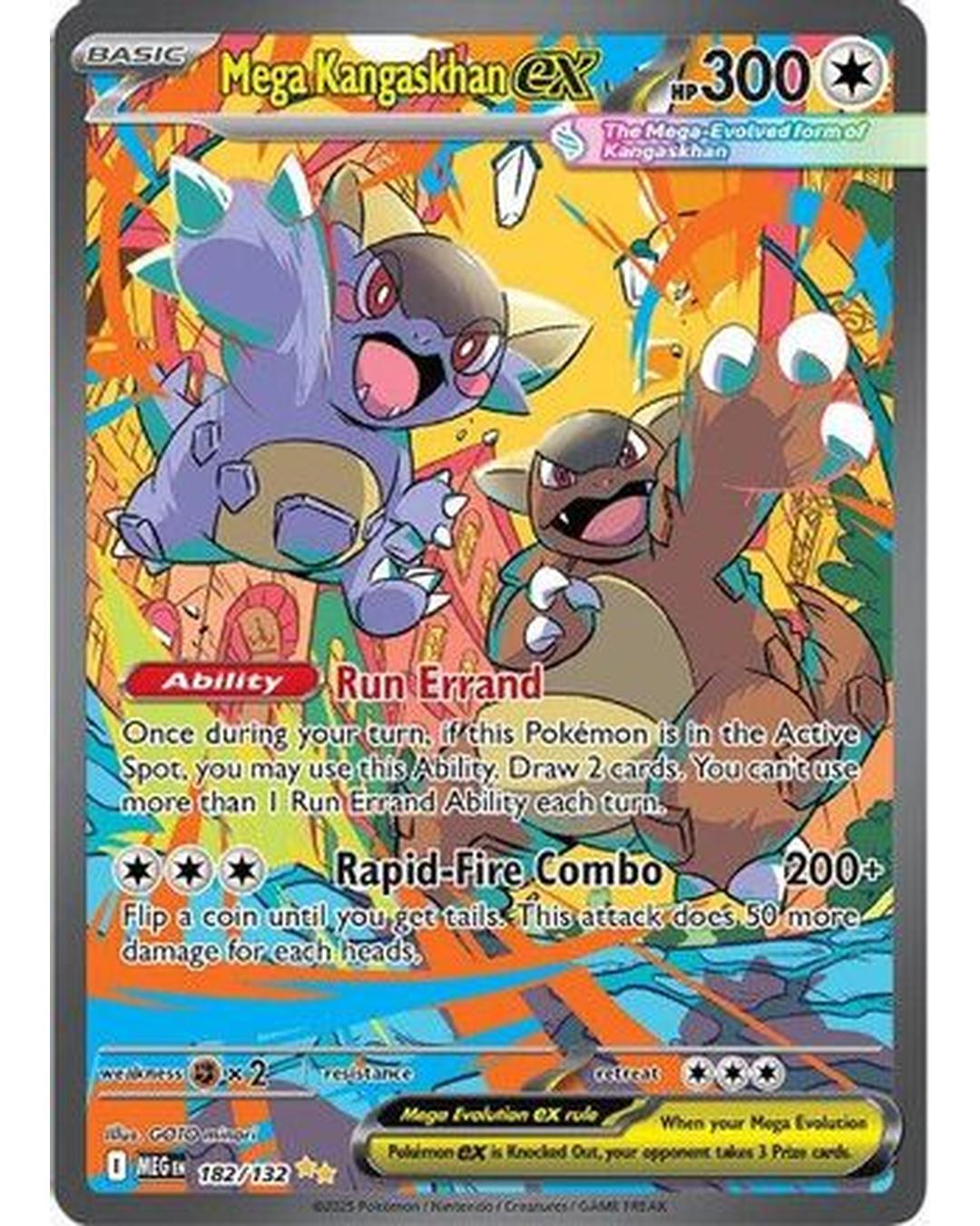 Mega Kangaskhan ex 182/132  - Holofoil ME01 Mega Evolution - Special Illustration Rare