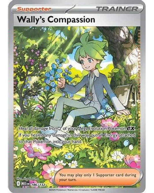 Wally's Compassion 186/132  - Holofoil ME01 Mega Evolution - Special Illustration Rare