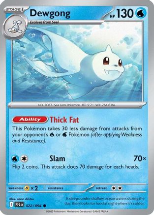 Dewgong 022/094  - Reverse Holofoil ME02 Phantasmal Flames - Common