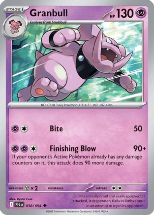 Granbull 038  - Reverse Holofoil ME02 Phantasmal Flames - Uncommon