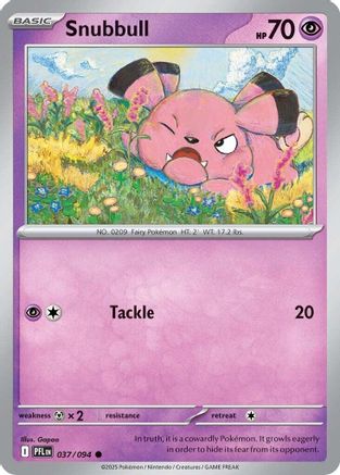 Snubbull 037  - Reverse Holofoil ME02 Phantasmal Flames - Common