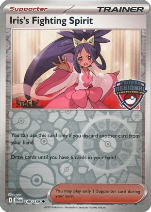 Iris's Fighting Spirit (Regional Championships) [Staff] 149  - Reverse Holofoil League & Championship Cards - Uncommon